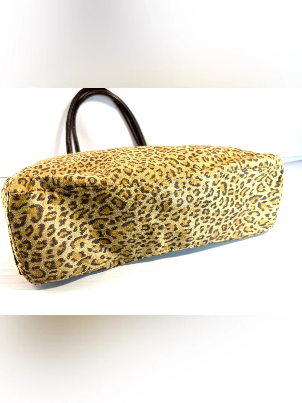 Neiman Marcus Leopard Print Tote with Dark Brown Handles